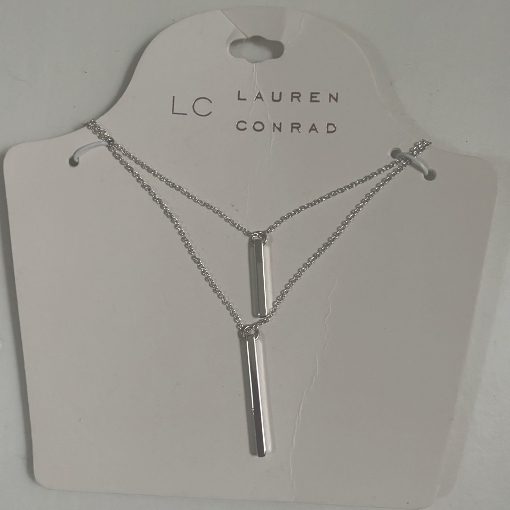 Super sleek and cute LC double layer necklace